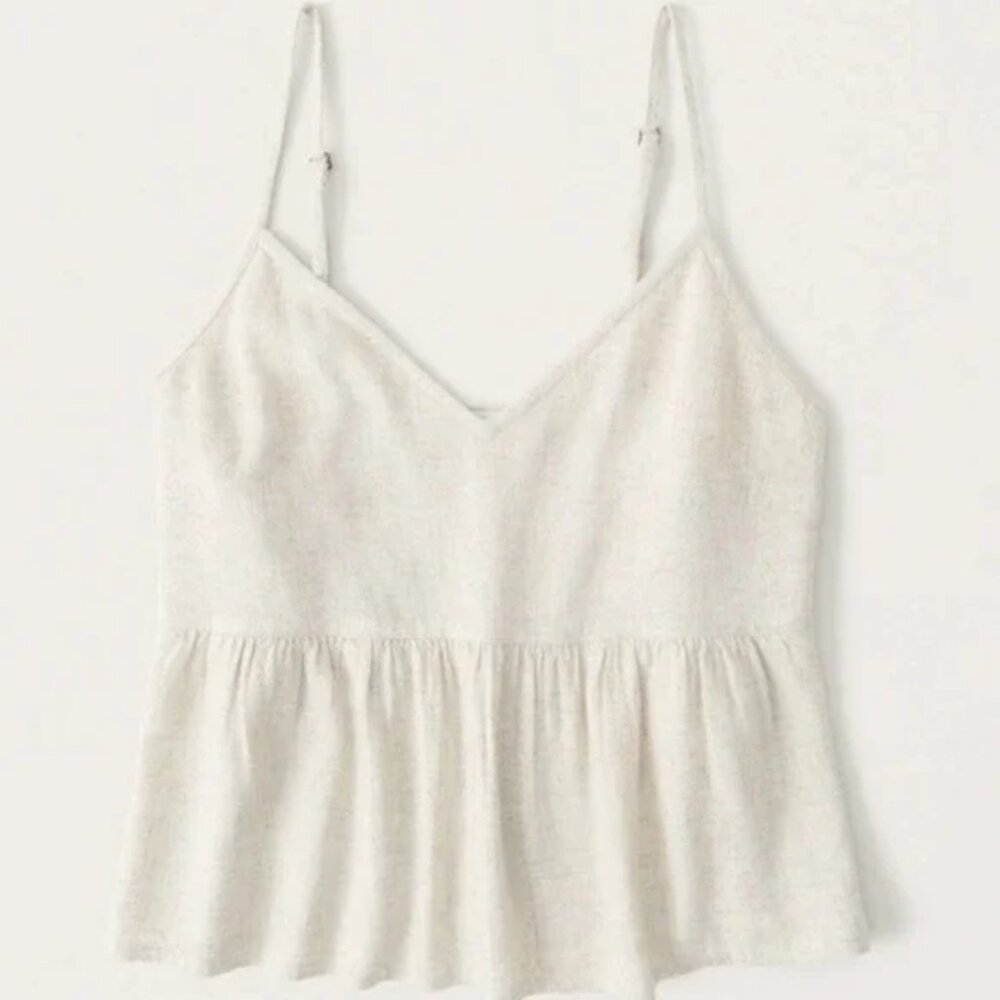 Abercrombie & Fitch Linen Blend Trapeze Cami